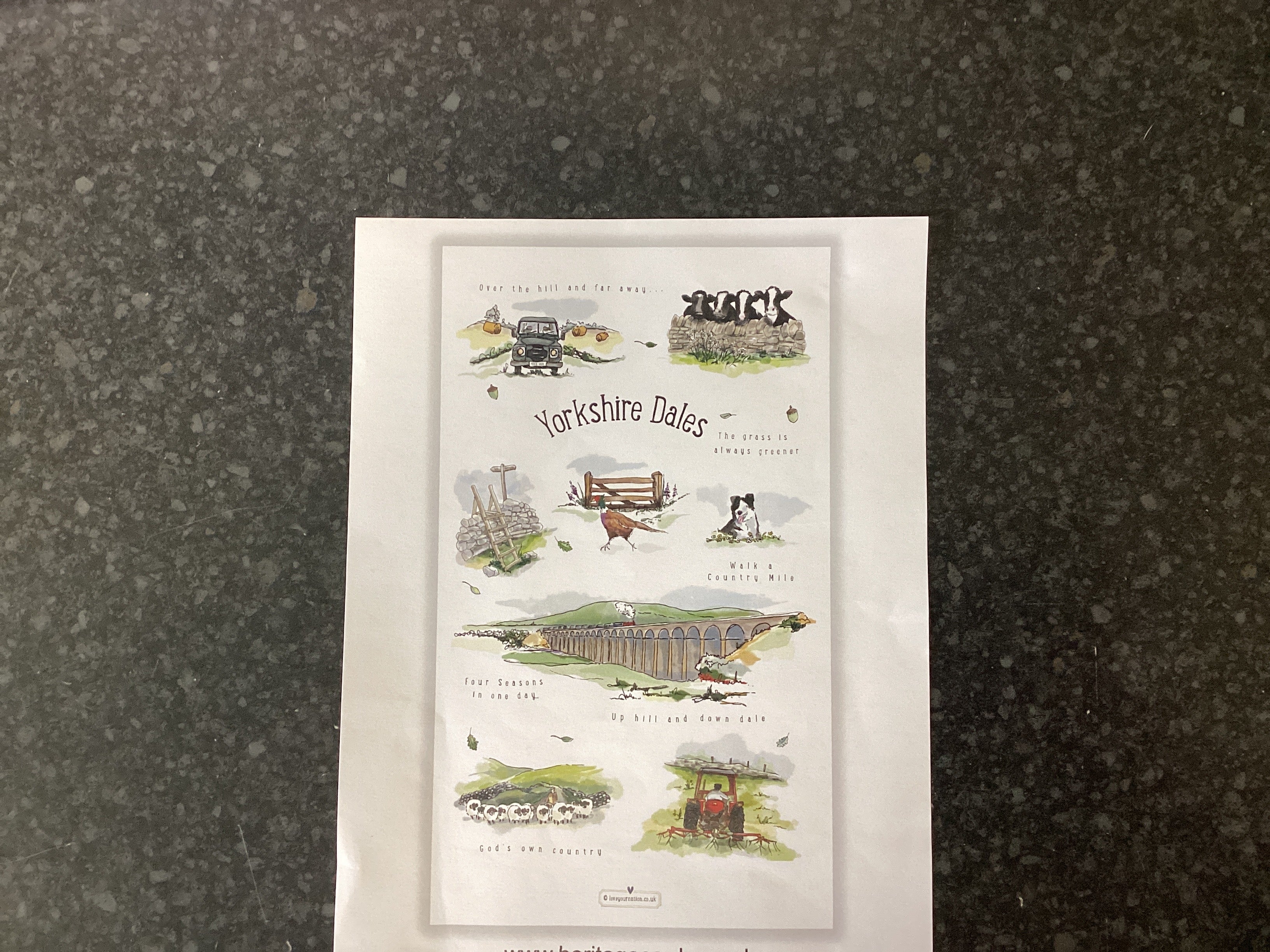 Yorkshire Dales  tea-towel