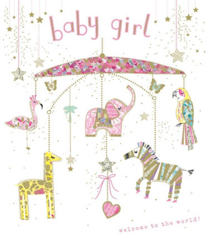 Dreaming Sweetly - baby girl card