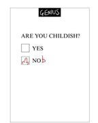 Are you Childish - blank card