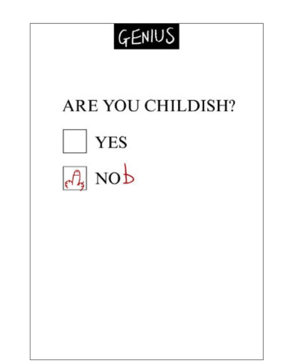 Are you Childish - blank card