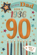 Dad, Born in 1936 - 90th birthday card