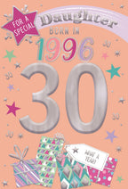 Daughter, Born in 1996- 30th birthday card
