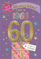 Daughter, Born in 1966 -  60th birthday card