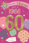 Mum, Born in 1966 -  60th birthday card