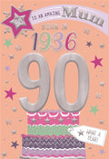 Mum, Born in 1936- 90th birthday card