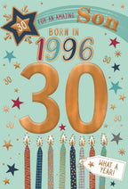 Son, Born in 1996 - 30th birthday card