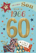 Son, Born in 1966 -  60th birthday card