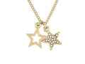 Gold double star necklace - Indulgence Jewellery
