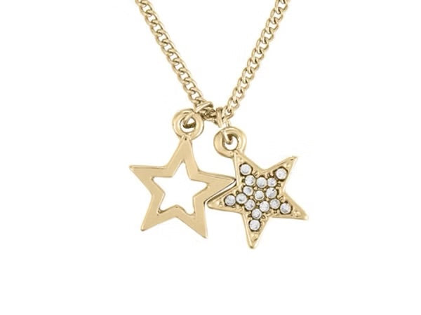 Gold double star necklace - Indulgence Jewellery