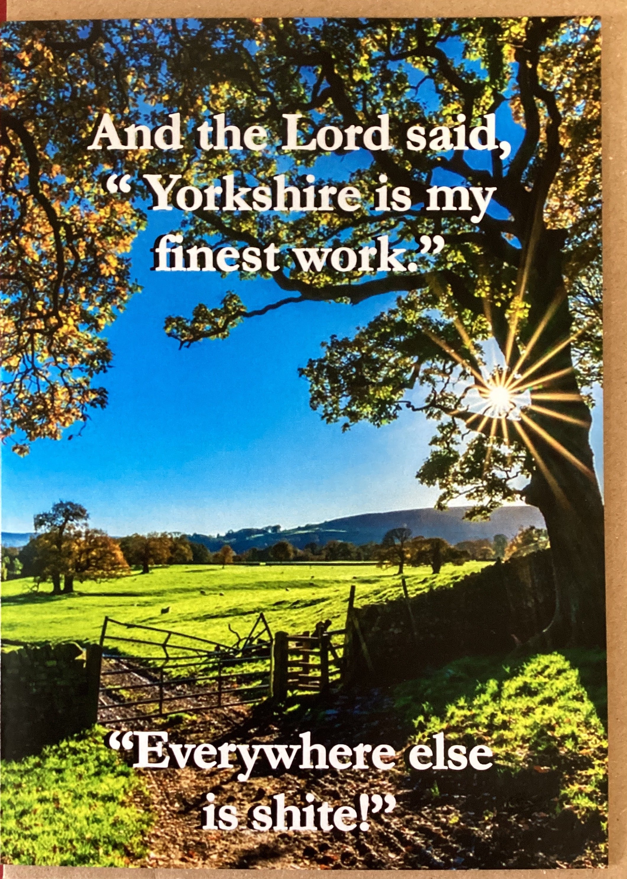 "And the Lord said"  Cowshed cards
