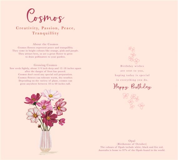 On Your October Birthday - Birthday Card