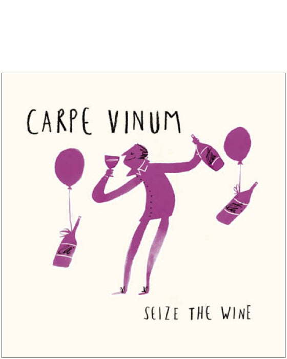 Carpe vinum - birthday card