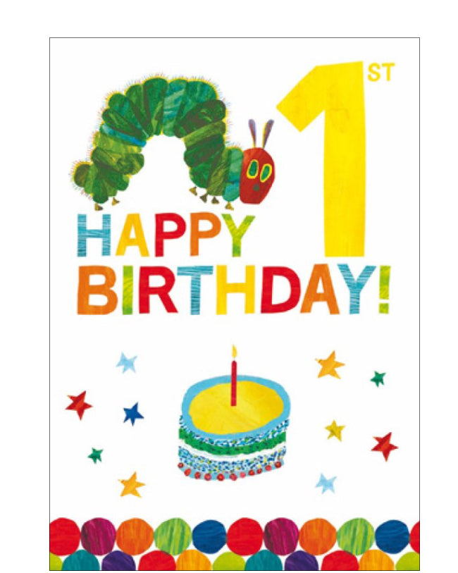 The Very Hungry Caterpillar - 1st birthday card
