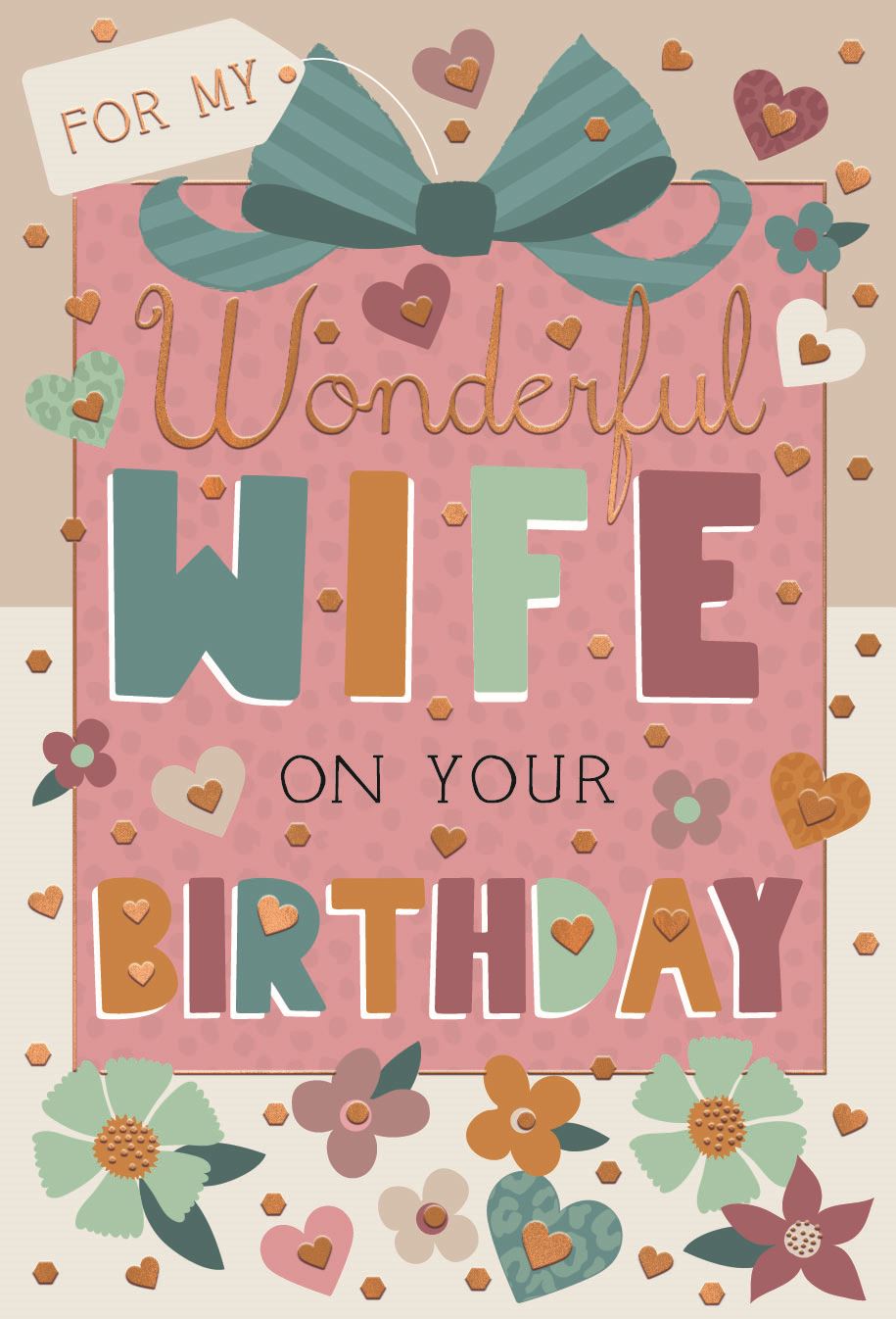 For my Wonderful Wife - Birthday Card