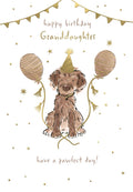 Granddaughter, pawfect day - Birthday card