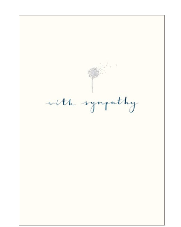 With Sympathy - sympathy card