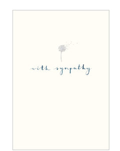 With Sympathy - sympathy card