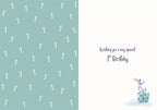 One (blue)- Birthday card