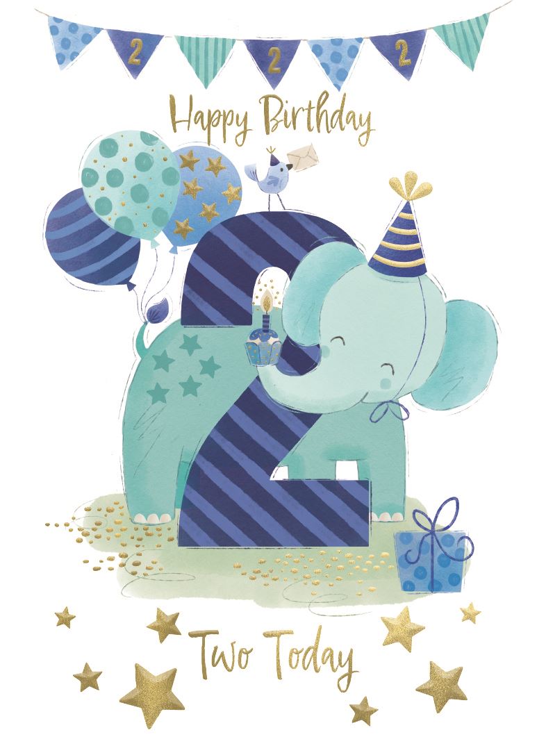 2 (blue)- Birthday card