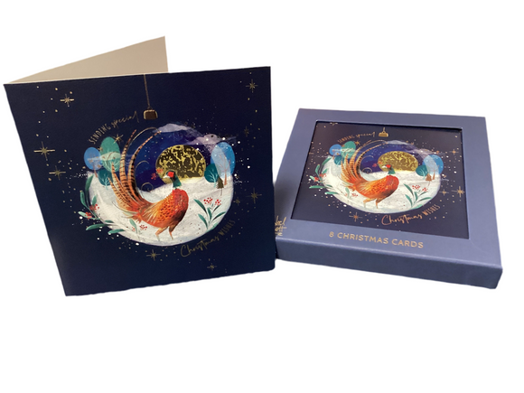 Pheasant - Box of 8 Luxury Christmas cards