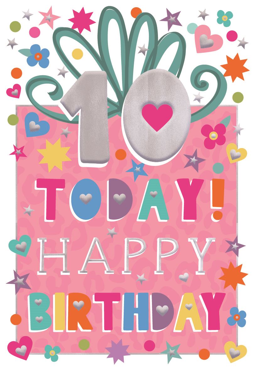 10 Today - 10th Birthday Card