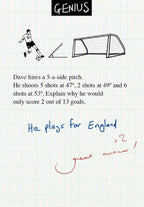 Explain Why He Would Only Score 2 Out of 13 Goals -  blank card