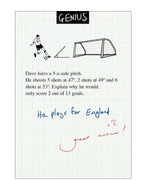Explain Why He Would Only Score 2 Out of 13 Goals -  blank card