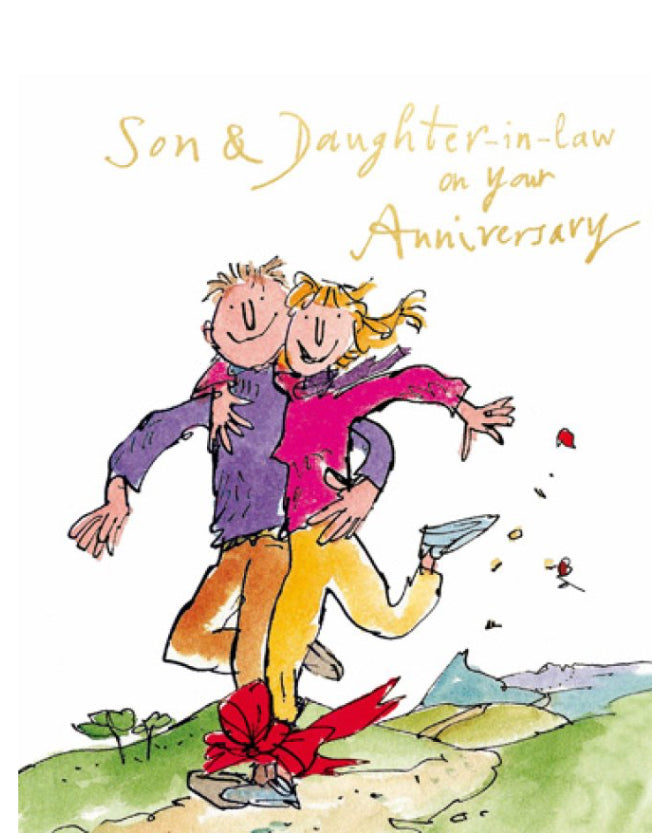 Son and Daughter-in-Law - Quentin Blake Anniversary card