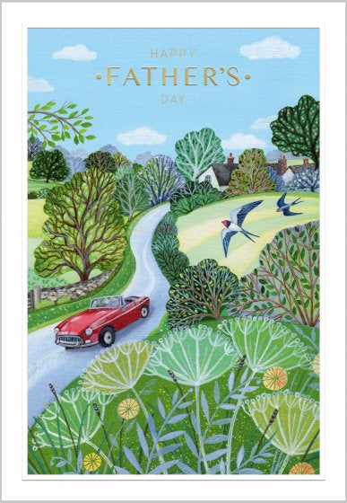Red car, Happy  Father's Day card