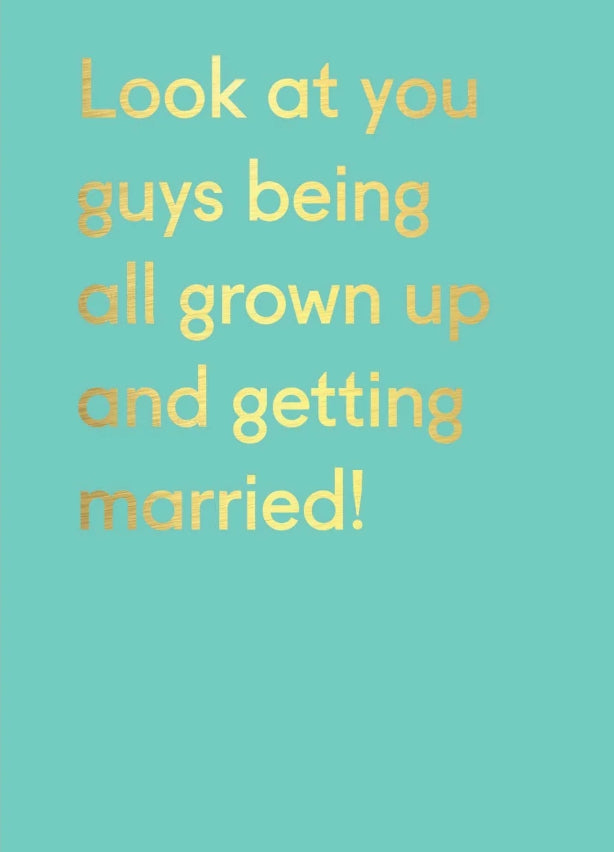 Look at you guys - wedding card
