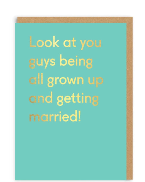Look at you guys - wedding card
