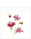 Bees and Anemones - blank greeting card
