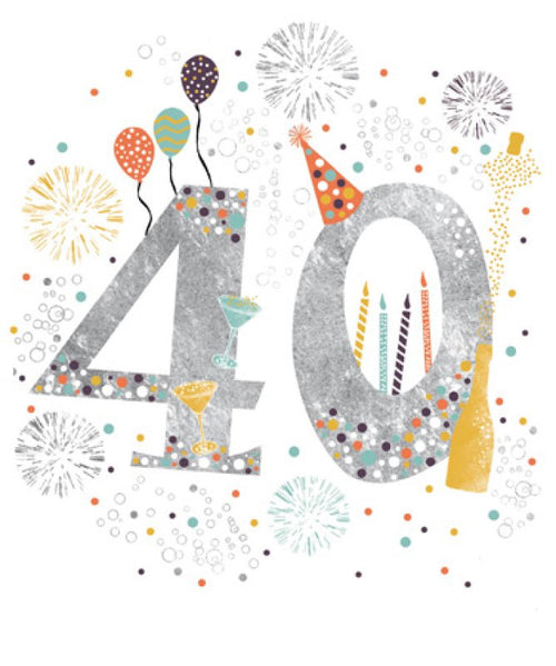 40th Birthday - 40th Birthday Card
