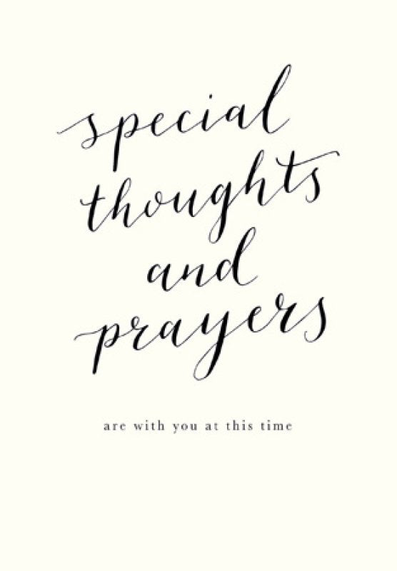 Special Thoughts and Prayers - sympathy card