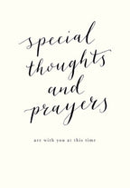 Special Thoughts and Prayers - sympathy card