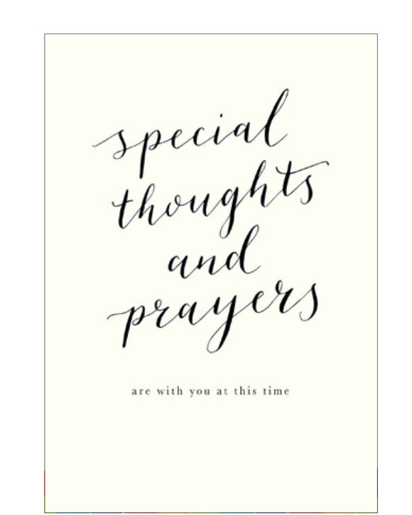 Special Thoughts and Prayers - sympathy card