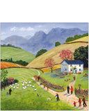 Afternoon walk - blank greetings card