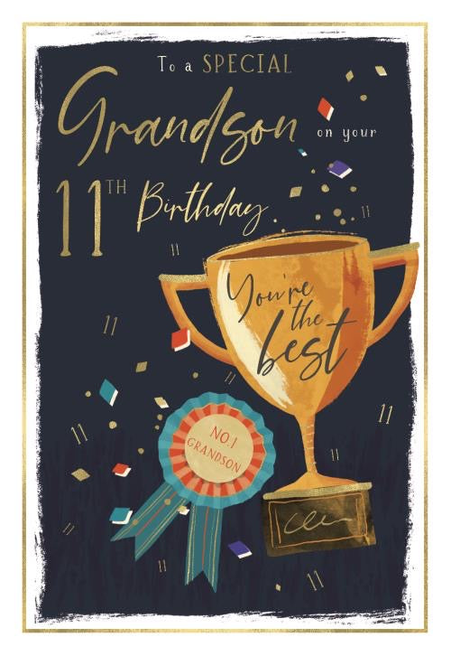 Grandson on your 11th birthday card