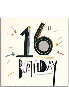 16th  Birthday card