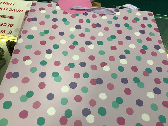 Lilac spotty- XL gift bag
