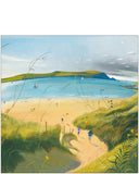 Going down to the Beach - blank greetings card