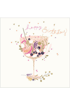 Gin and tonic - birthday card