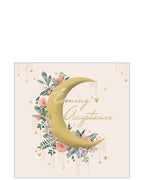 Evening Acceptance card – elegant gold crescent moon RSVP card