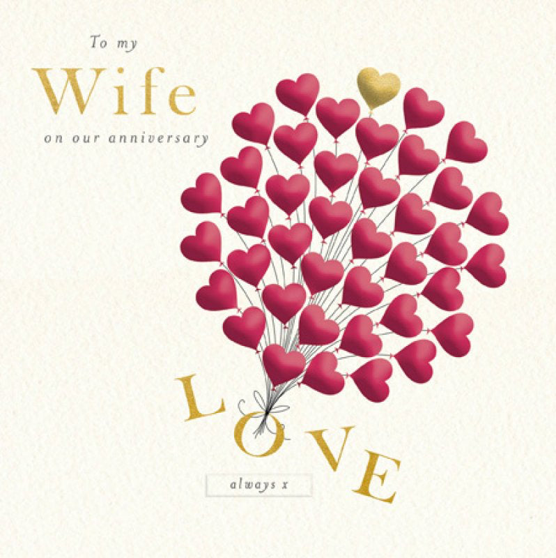 To my Wife on our Anniversary card