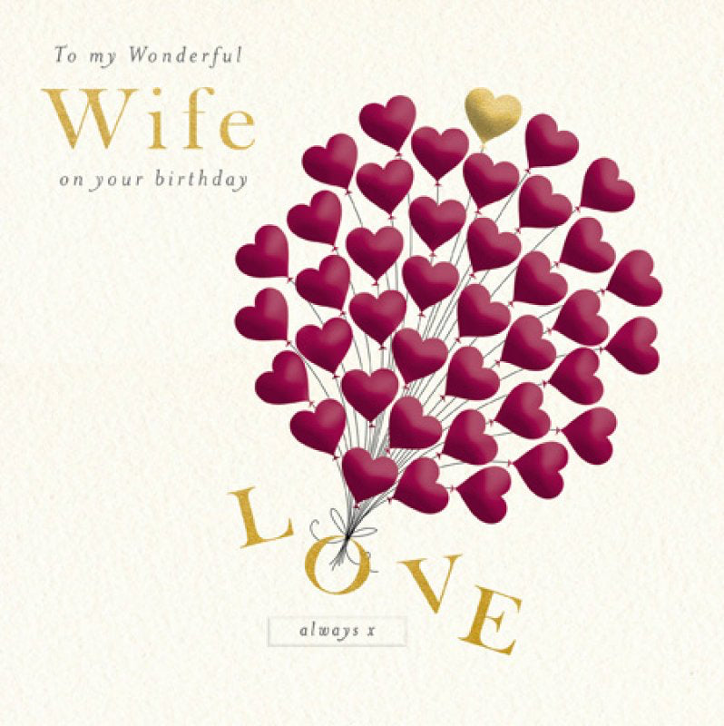 To my Wonderful Wife - Birthday card