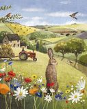 Hare in the fields - Pack of 4 Notelets