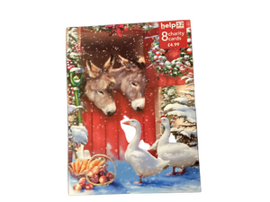 Donkeys & Geese - Pack of 8 Charity Christmas cards