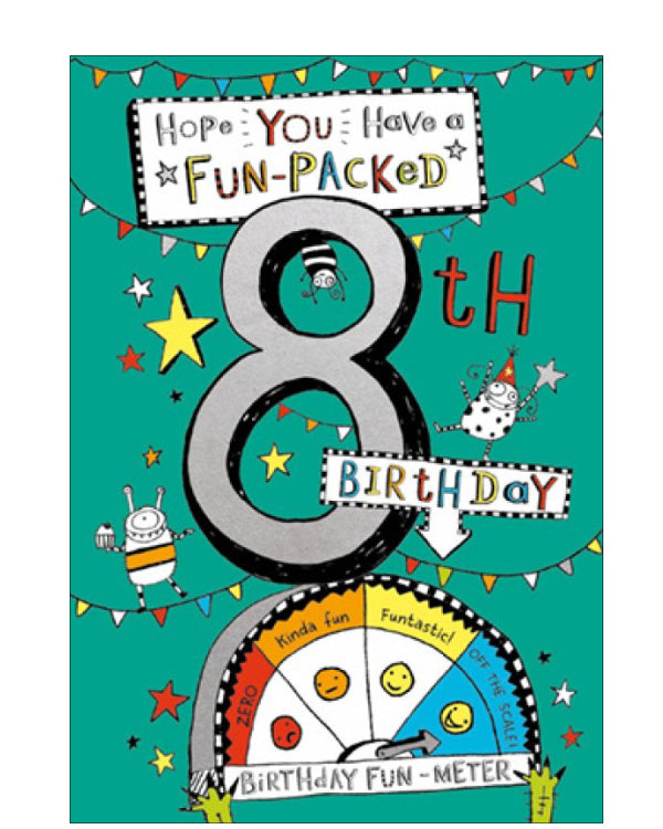 Fun-packed 8th Birthday card