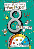 Fun-packed 8th Birthday card