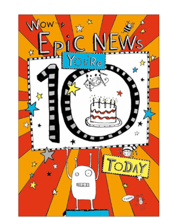 Epic 10th Birthday card
